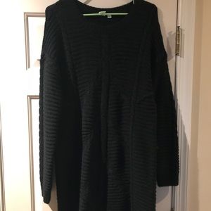 Gap cable knit black sweater dress